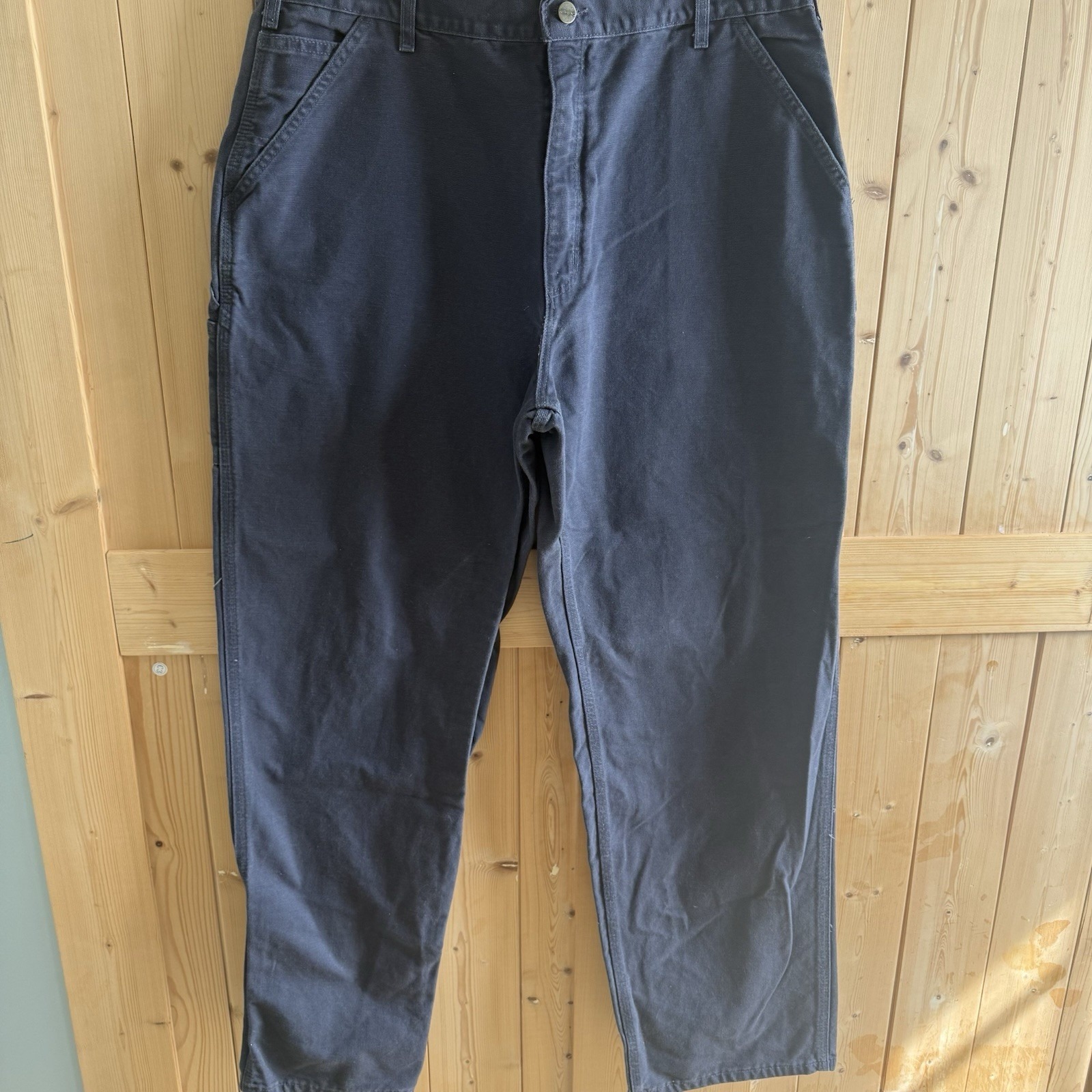Carhartt B11 Ptb Dungaree Fit Petrol Blue 40x34 Carpenter Pants Canvas